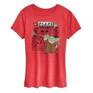 Women's - Star Wars - The Mandalorian Grogu Panels Short Sleeve Graphic T-Shirt - 1 of 4