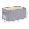 Unique Bargains Fabric Foldable Closet Storage Bins with Handles - 4 of 4