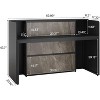 Tribesigns 63 Inches LED Lights Reception Desk - 3 of 4