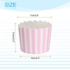 Unique Bargains Greaseproof Disposable Cakes Muffins Liners Pinstripe Paper Baking Cups 6oz 100 Pcs - 2 of 4