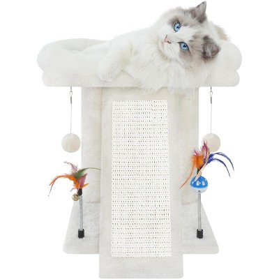 Cat Tree Tower with Cat Scratching Post for Indoor Cats, Activity Centre Climbing Tree with Scratching Board and Playful Toy Balls