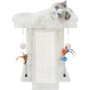 Cat Tree Tower with Cat Scratching Post for Indoor Cats, Activity Centre Climbing Tree with Scratching Board and Playful Toy Balls - 1 of 4