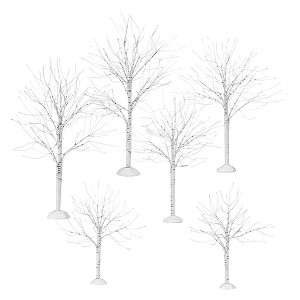 Department 56 Villages 12.0 Inch Winter Birch Trees Set Of Six Village Christmas Village Accessories - 1 of 2