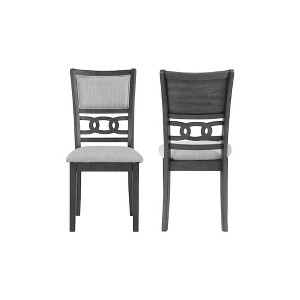 New Classic Furniture, Gia Gray Wood Dining Chair with Fabric Seat (Set of 4) - 1 of 4