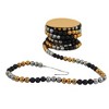 0.25 In Black Silver Orange Garland Shiny Dull Tree Decoration Tree Garlands - 2 of 3