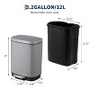 GustoWave 12 Litre Stainless Steel Kitchen Waste Bin - 2 of 4