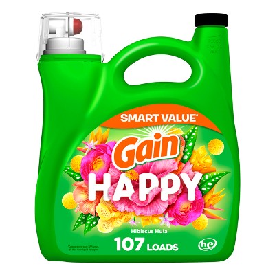 Gain Hibiscus Hula Happy HE Compatible Liquid Laundry Detergent Soap