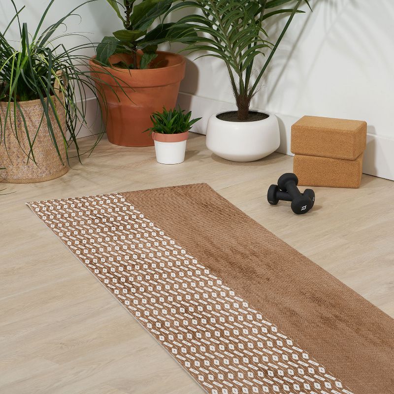 Sheila Wenzel-Ganny Two Toned Tan Texture (6mm) 24" x 70" Yoga Mat - Society6, 3 of 4