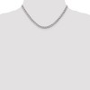 Black Bow Jewelry 5.25mm, 14K White Gold, Hollow Curb Link Chain Necklace - 2 of 4