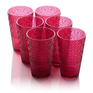 Certified International (Set of 6) 22oz Acrylic Ice Tea Glasses Victoria - 1 of 4