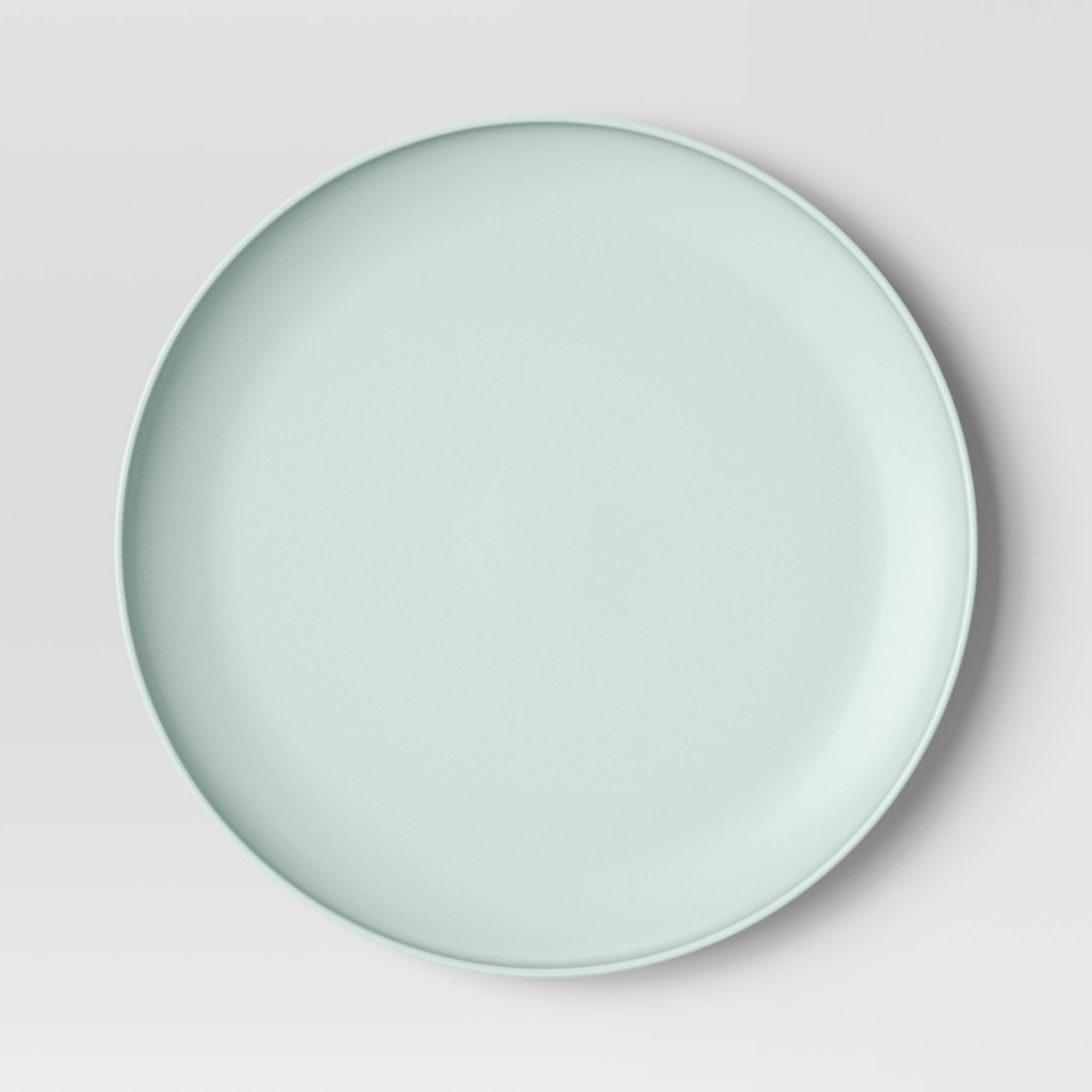 10.5" Plastic Dinner Plate Mint - Room Essentials™ : Microwave & Dishwasher Safe, Recycled Material