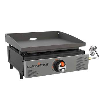 Blackstone 17" Tabletop Griddle Gas Grill 2142: Propane Powered, 1 Burner, Cast Iron Surface