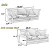 90.55" Modern Sofa Couch, Comfy Upholstered Deep Seat Sofa with Pillows, Convertible  Loveseat for Living Room Bedroom Apartment Office - 3 of 4