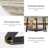 38.6" Wood Round Dining Table with Metal Base and Storage Shelf for Home, Kitchen, Living Room, (Only Table) - 4 of 4