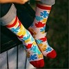 Colorful Maple Leaf Pattern Socks (Women's Sizes Adult Medium) from the Sock Panda - 2 of 3