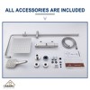 CASAINC 3-Spray Patterns 9.8 in. Thermostatic Rain Shower Faucet Wall Mount Dual Shower Heads in Spot Resist in Brushed Nickel - 4 of 4