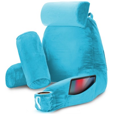 Nestl Memory Foam Reading Pillow, Reading & Bed Rest Pillow, Back Pillow with Pockets