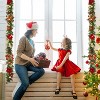 COZONY 9-Foot Pre-Lit Christmas Garland with Ornaments, Battery Operated LED Holiday Garland with Timer for Mantle Stairs Indoor Outdoor Decor - 4 of 4