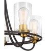 Possini Euro Design Demy Oil Rubbed Bronze Pendant Chandelier 23" Wide Rustic Clear Glass 5-Light Fixture for Dining Room House Foyer Kitchen Island - 3 of 4