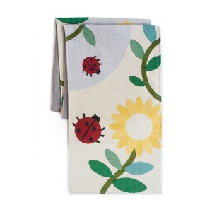 Multicolor Floral Fabric Classroom Table Runner with Leaves - 64" Long Nature Themed Table and Shelf Runner - 1 of 3
