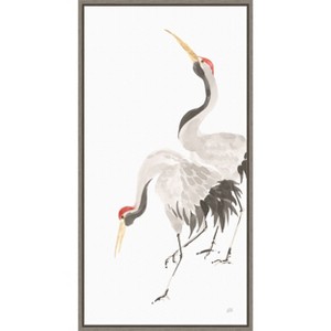 Amanti Art Scroll Crane IV by Chris Paschke Canvas Wall Art Print Framed 14 x 27-in. - 1 of 4