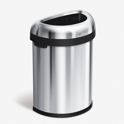 Simplehuman 45l Semi-round Step Trash Can Brushed Stainless Steel : Target