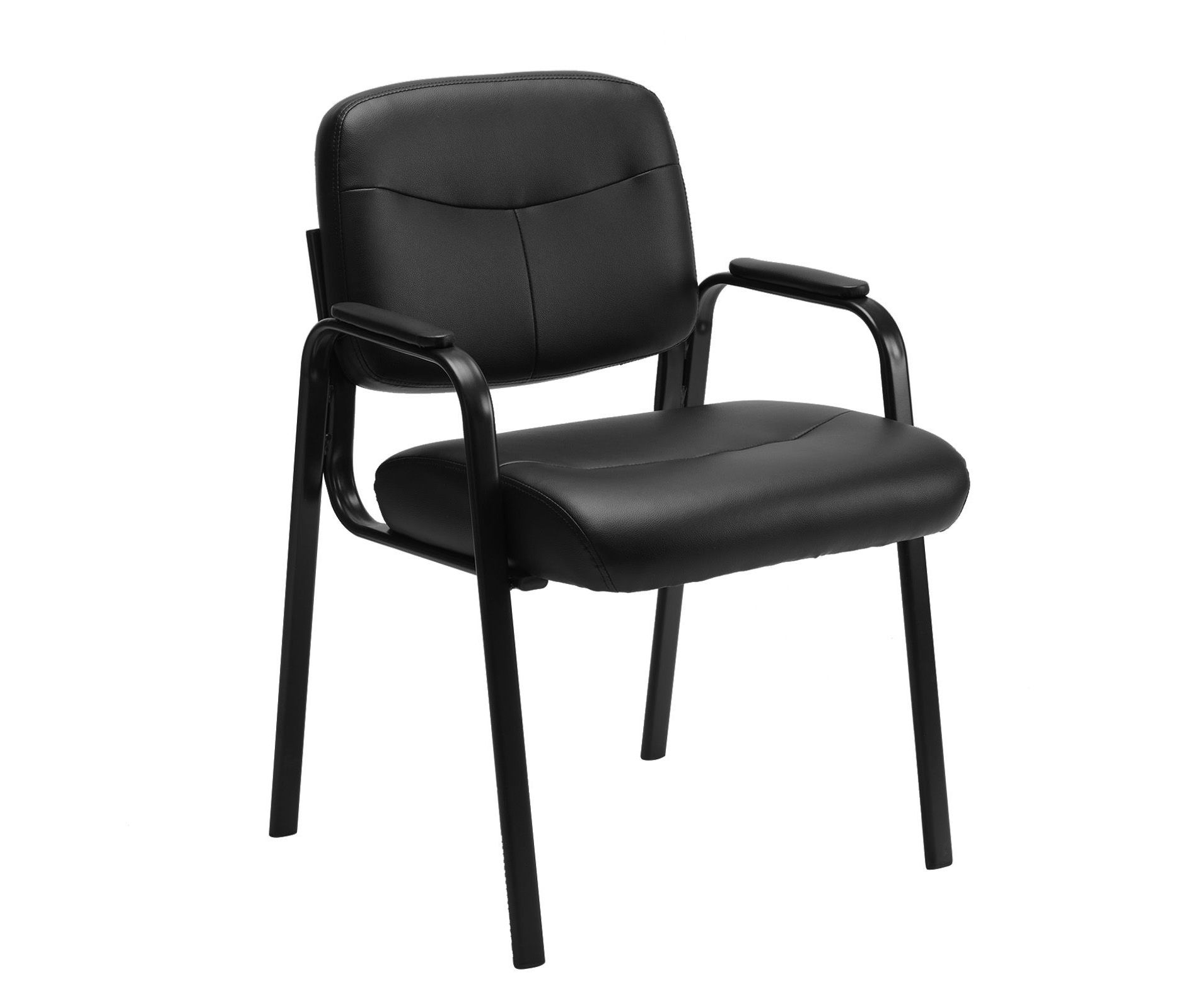 SEVOBAL Task and Office Chairs Office Guest Chairs Set of 1, Metal Base Reception for Waiting Areas and Meeting Rooms, Black, 22.2"*24"*32.6"