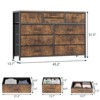 Jojoka Fabric Dresser with 10 Drawers, TV Stand Entertainment Center Fabric Storage Dressers Drawers, Steel Frame, Wood Top - 2 of 4