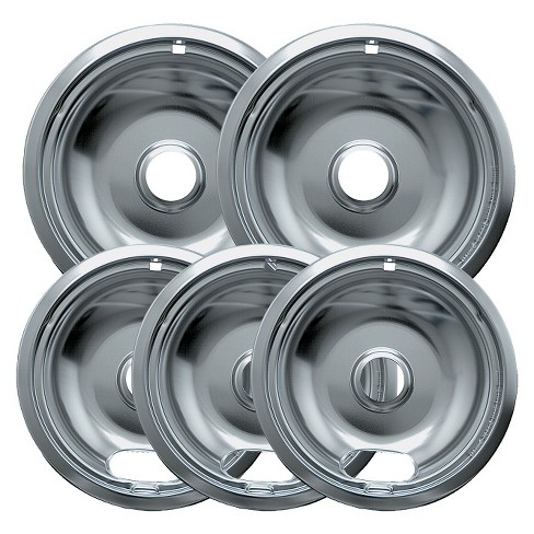 Range Kleen 5pc Style "A" Drip Pans - Chrome - image 1 of 4