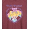 Women's - Polly Pocket - Polly Pocket Heart Lightweight French Terry Wide Neck Long Sleeve Shirt - 2 of 4