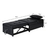 Ottoman Sofa Bed Modern with Space-Saving Foldable Design for Living Room or Dorm 39.8in-3irtyhousy - 4 of 4