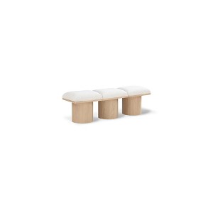Meridian Furniture,Pavilion Boucle Fabric Bench - 1 of 4