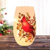 Stony Creek 5.25 In Cardinal Christmas Pre-Lit Small Vase Christmas Lighted Glass Accent , Christmas Decor Christmas Red Bird (1PC) - 2 of 4