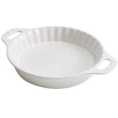 Kook Round Ceramic Pie Dish, Wave Edge, 10 Inch, 44 Oz, Cherry : Target