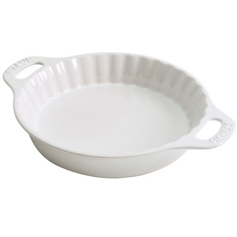 Stoneware Pie Dish Fluted 9 Inch Deep Dish Ceramic Pie Pan