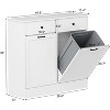 Jojoka Farmhouse Double Tilt Out Trash Can, 20 Gallon Hidden Trash Can with Deodorizing Function - 3 of 4