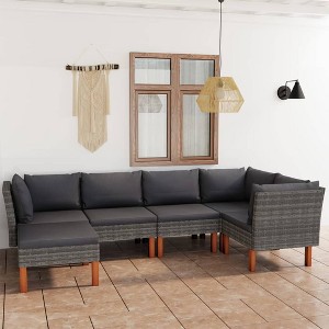 vidaXL Garden Lounge Set Grey - 1 of 4