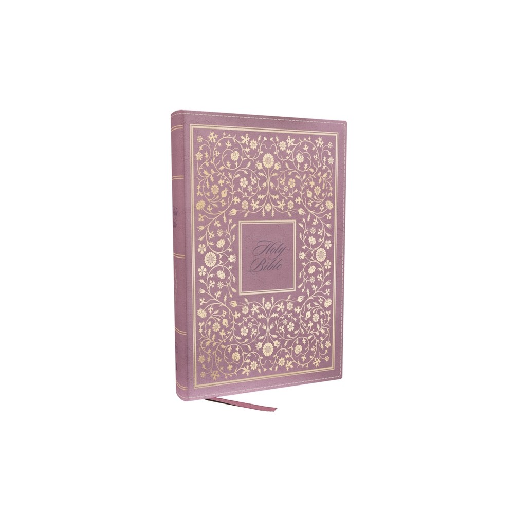 Nkjv, Personal Size Thinline Bible with Cross References, Pink Leathersoft, Comfort Print, Red Letter, Thumb Indexed - by Thomas Nelson Publishers