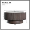 31.5" Modern Round Faux Marble Coffee Table - 4 of 4