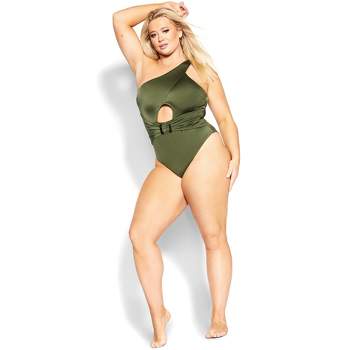 Women's Plus Size  Alena 1 Piece - olive | FOX & ROYAL