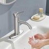 ChicFurnit Bathroom Sink Faucets Modern Waterfall Single Handle Faucet Single Hole Sink Faucet for Bathroom Vanity, Silver, 13.82"*7.72"*2.91" - 2 of 4