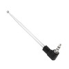 Unique Bargains Stainless Steel 4 Section Telescopic Portable FM AM Radio Aerial Antenna 25cm Silver Tone Black 1 Pc - 3 of 4