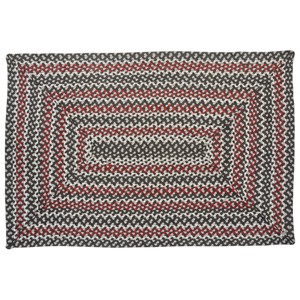Park Designs Limestone Braided Black Rectangle Indoor Rug 48" x 72" - 1 of 4