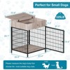 GustoWave 20''D x 23''W Dog Crate Furniture, Wooden Dog House, Decorative Dog Kennel with Drawer, Pet Crate End Table for Small Dog - 2 of 4