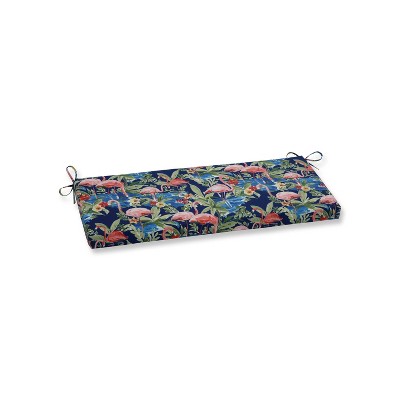 Flamingoing Lagoon Outdoor Bench Cushion Blue - Pillow Perfect