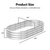Karl Home 2 Pcs 6×3×1ft Raised Garden Bed Oval Galvanized Outdoor Planter Box - 3 of 4