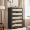 5 Drawer Rattan Dresser for Bedroom with Power Outlets - 2 of 4