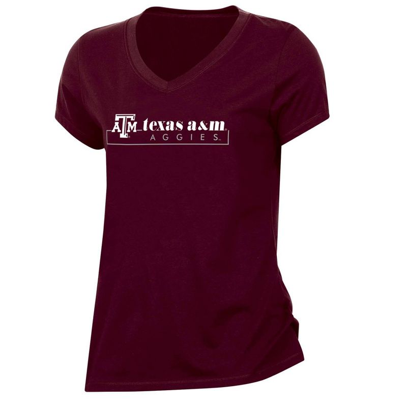 NCAA Texas A&#38;M Aggies Women&#39;s V-Neck T-Shirt, 1 of 4