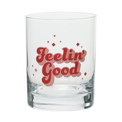 Totalee Gift Feelin Good Rocks Glass Glass Clear 18 oz