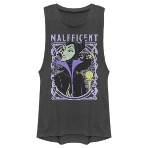 Juniors Womens Sleeping Beauty Maleficent and Diablo Frame Festival Muscle Tee - 1 of 4